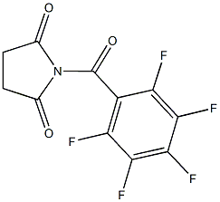 1-(2,3,4,5,6-pentafluorobenzoyl)pyrrolidine-2,5-dione Struktur