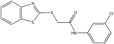 2-(1,3-benzothiazol-2-ylsulfanyl)-N-(3-chlorophenyl)acetamide Struktur