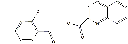 2-(2,4-dichlorophenyl)-2-oxoethyl 2-quinolinecarboxylate Struktur