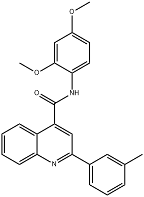 N-(2,4-dimethoxyphenyl)-2-(3-methylphenyl)-4-quinolinecarboxamide Struktur