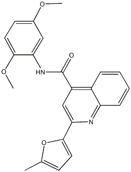 N-(2,5-dimethoxyphenyl)-2-(5-methyl-2-furyl)-4-quinolinecarboxamide Struktur