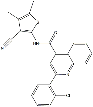 2-(2-chlorophenyl)-N-(3-cyano-4,5-dimethyl-2-thienyl)-4-quinolinecarboxamide Struktur