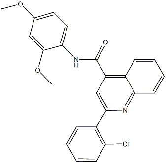 2-(2-chlorophenyl)-N-(2,4-dimethoxyphenyl)-4-quinolinecarboxamide Struktur