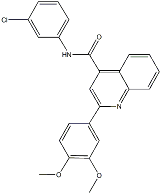 N-(3-chlorophenyl)-2-(3,4-dimethoxyphenyl)-4-quinolinecarboxamide Struktur