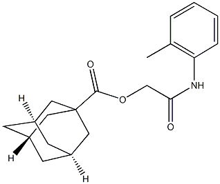 2-oxo-2-(2-toluidino)ethyl 1-adamantanecarboxylate Struktur