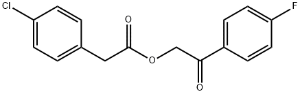 2-(4-fluorophenyl)-2-oxoethyl (4-chlorophenyl)acetate Struktur