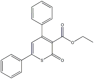 ethyl 2-oxo-4,6-diphenyl-2H-thiopyran-3-carboxylate Struktur