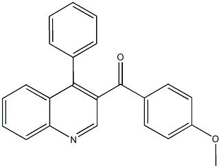 (4-methoxyphenyl)(4-phenyl-3-quinolinyl)methanone Struktur