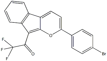 1-[2-(4-bromophenyl)indeno[2,1-b]pyran-9-yl]-2,2,2-trifluoroethanone Struktur