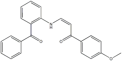 3-(2-benzoylanilino)-1-(4-methoxyphenyl)-2-propen-1-one Struktur