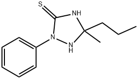 5-methyl-2-phenyl-5-propyl-2,5-dihydro-1H-1,2,4-triazol-3-yl hydrosulfide Struktur