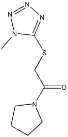 1-methyl-1H-tetraazol-5-yl 2-oxo-2-(1-pyrrolidinyl)ethyl sulfide Struktur