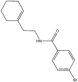 4-bromo-N-[2-(1-cyclohexen-1-yl)ethyl]benzamide Struktur