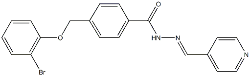 4-[(2-bromophenoxy)methyl]-N'-(4-pyridinylmethylene)benzohydrazide Struktur