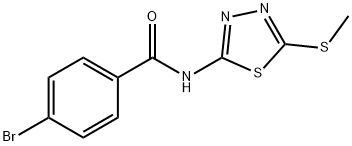 4-bromo-N-[5-(methylsulfanyl)-1,3,4-thiadiazol-2-yl]benzamide Struktur