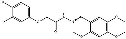 2-(4-chloro-3-methylphenoxy)-N'-(2,4,5-trimethoxybenzylidene)acetohydrazide Struktur