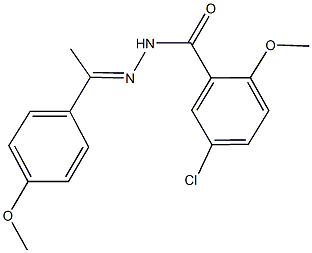 5-chloro-2-methoxy-N'-[1-(4-methoxyphenyl)ethylidene]benzohydrazide Struktur