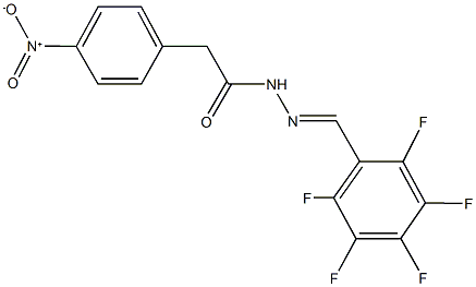 2-{4-nitrophenyl}-N'-(2,3,4,5,6-pentafluorobenzylidene)acetohydrazide Struktur