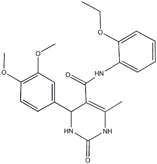 4-(3,4-dimethoxyphenyl)-N-(2-ethoxyphenyl)-6-methyl-2-oxo-1,2,3,4-tetrahydropyrimidine-5-carboxamide Struktur