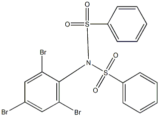 N-(phenylsulfonyl)-N-(2,4,6-tribromophenyl)benzenesulfonamide Struktur