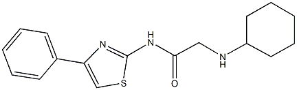 2-(cyclohexylamino)-N-(4-phenyl-1,3-thiazol-2-yl)acetamide Struktur