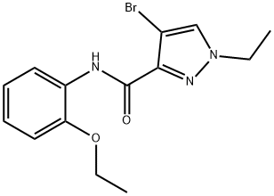 4-bromo-N-(2-ethoxyphenyl)-1-ethyl-1H-pyrazole-3-carboxamide Struktur