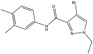 4-bromo-N-(3,4-dimethylphenyl)-1-ethyl-1H-pyrazole-3-carboxamide Struktur