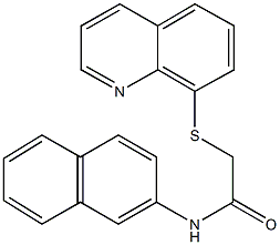 N-(2-naphthyl)-2-(quinolin-8-ylsulfanyl)acetamide Struktur