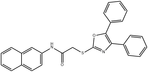 2-[(4,5-diphenyl-1,3-oxazol-2-yl)sulfanyl]-N-(2-naphthyl)acetamide Struktur