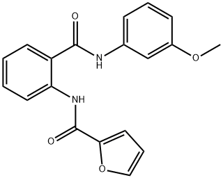 N-{2-[(3-methoxyanilino)carbonyl]phenyl}-2-furamide Struktur