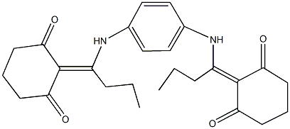 2-[1-(4-{[1-(2,6-dioxocyclohexylidene)butyl]amino}anilino)butylidene]-1,3-cyclohexanedione Struktur