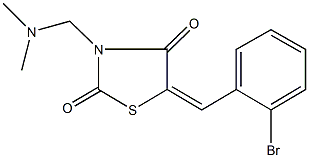 5-(2-bromobenzylidene)-3-[(dimethylamino)methyl]-1,3-thiazolidine-2,4-dione Struktur