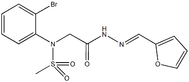 N-(2-bromophenyl)-N-{2-[2-(2-furylmethylene)hydrazino]-2-oxoethyl}methanesulfonamide Struktur