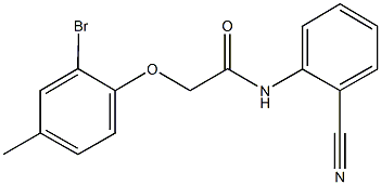 2-(2-bromo-4-methylphenoxy)-N-(2-cyanophenyl)acetamide Struktur