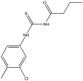 N-butyryl-N'-(3-chloro-4-methylphenyl)thiourea Struktur