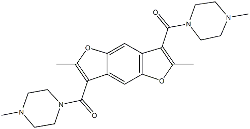 1-({2,6-dimethyl-7-[(4-methylpiperazin-1-yl)carbonyl]furo[2,3-f][1]benzofuran-3-yl}carbonyl)-4-methylpiperazine Struktur