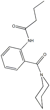 N-[2-(1-piperidinylcarbonyl)phenyl]butanamide Struktur