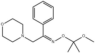 2-(4-morpholinyl)-1-phenylethanone O-(1-methoxy-1-methylethyl)oxime Struktur