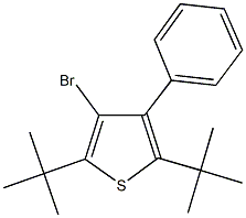 3-bromo-2,5-ditert-butyl-4-phenylthiophene Struktur