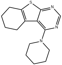 4-(1-piperidinyl)-5,6,7,8-tetrahydro[1]benzothieno[2,3-d]pyrimidine Struktur