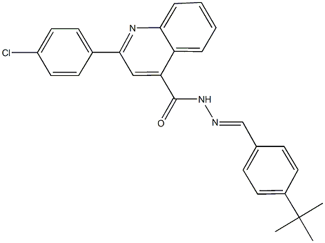 N'-(4-tert-butylbenzylidene)-2-(4-chlorophenyl)-4-quinolinecarbohydrazide Struktur