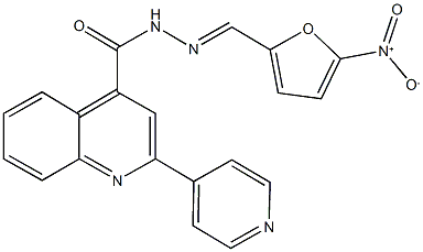 N'-({5-nitro-2-furyl}methylene)-2-(4-pyridinyl)-4-quinolinecarbohydrazide Struktur