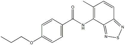 N-(5-methyl-2,1,3-benzothiadiazol-4-yl)-4-propoxybenzamide Struktur