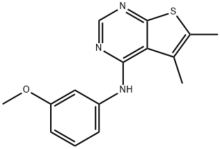 N-(5,6-dimethylthieno[2,3-d]pyrimidin-4-yl)-N-(3-methoxyphenyl)amine Struktur