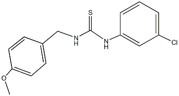 N-(3-chlorophenyl)-N'-(4-methoxybenzyl)thiourea Struktur