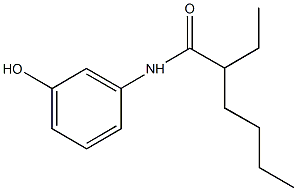 2-ethyl-N-(3-hydroxyphenyl)hexanamide Struktur