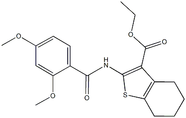 ethyl 2-[(2,4-dimethoxybenzoyl)amino]-4,5,6,7-tetrahydro-1-benzothiophene-3-carboxylate Struktur