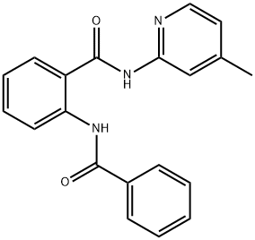 2-(benzoylamino)-N-(4-methyl-2-pyridinyl)benzamide Struktur