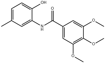 N-(2-hydroxy-5-methylphenyl)-3,4,5-trimethoxybenzamide Struktur