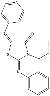 2-(phenylimino)-3-propyl-5-(4-pyridinylmethylene)-1,3-thiazolidin-4-one Struktur